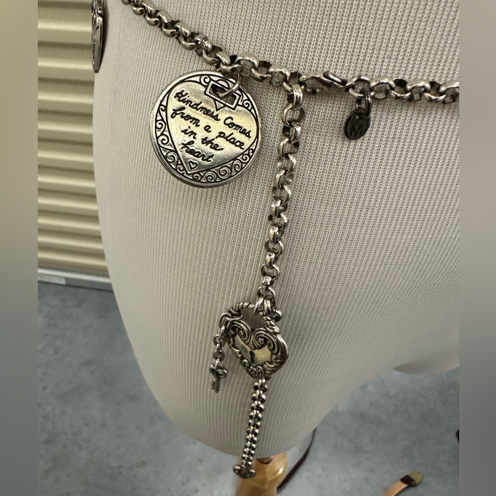 Brighton Silver Chain Belt with Charms - Picture 2 of 6